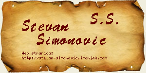 Stevan Simonović vizit kartica